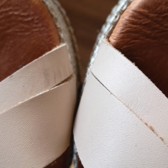 Woven leather platform sandals with leather insole - Picture 12 of 15